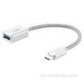 USB-C a USB-3.0 Adaptador femenino Cable USB-C OTG